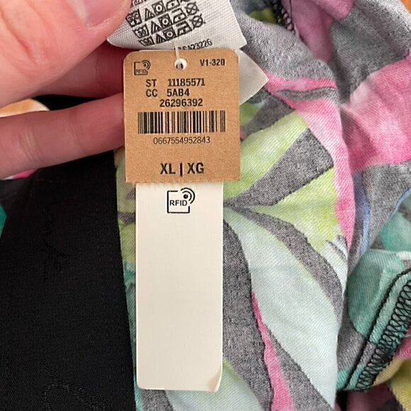 NEW NWT VICTORIAS SECRET VS PINK Sleep Boxy Tropical Leaves Floral Multi Pajamas - Picture 5 of 12